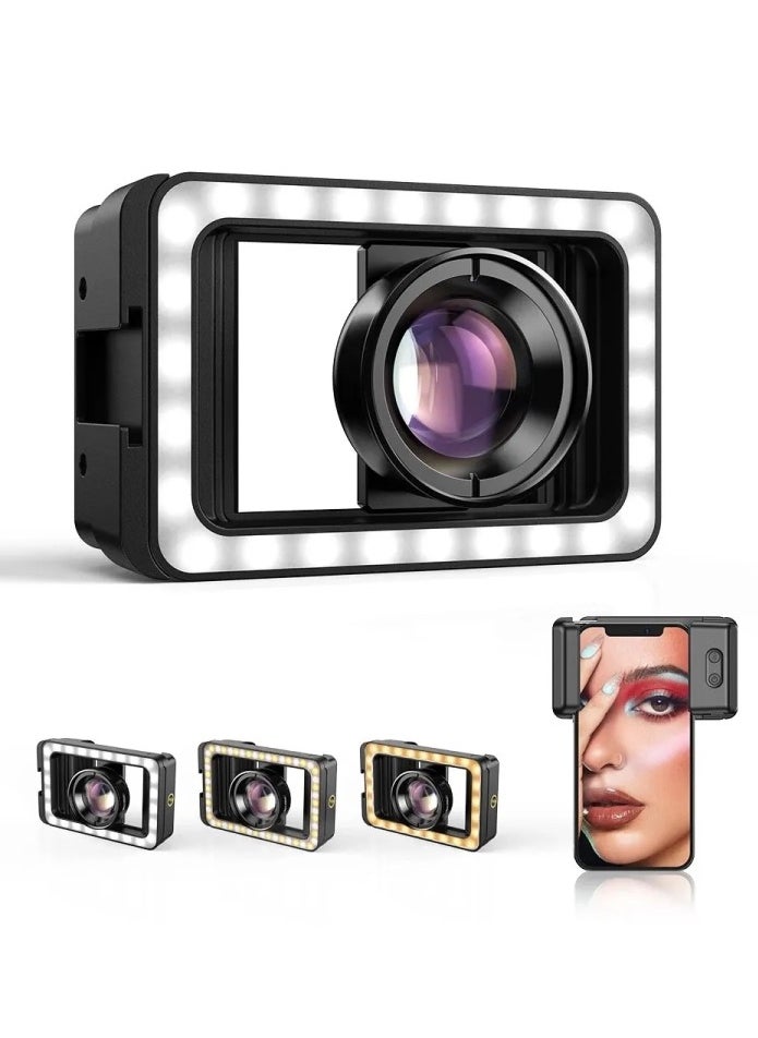 APEXEL APEXEL 4K HD 100mm Macro Lens With LED Fill Light Set for Smartphones  - Image 1