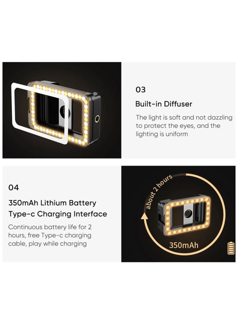 APEXEL 4K HD 100mm Macro Lens With LED Fill Light Set for Smartphones