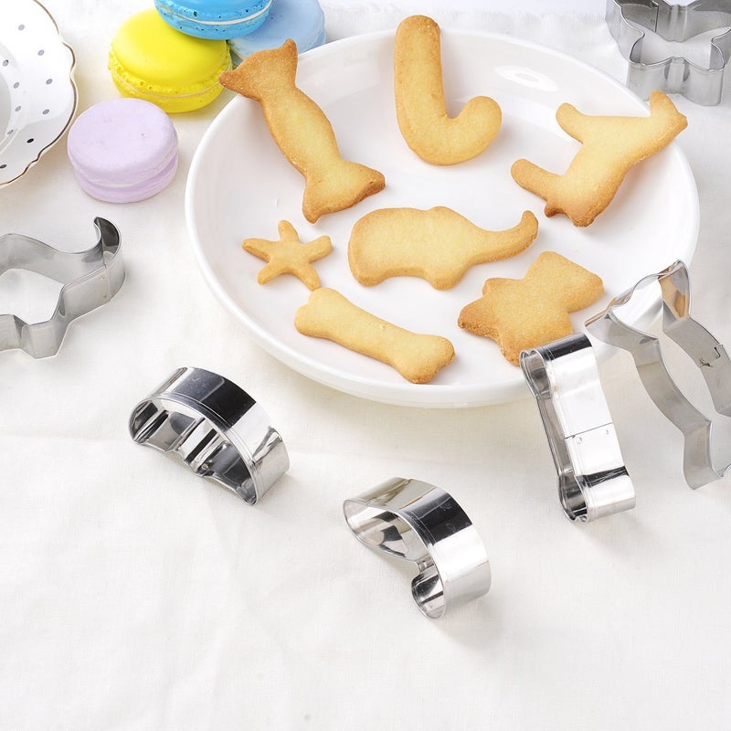 GWHOLE 26 Pcs Cookie Cutter Set  Mini Animal Unicorn Classic Shape Cookie Cutters for Kids Christmas Winter Holiday - Image 4