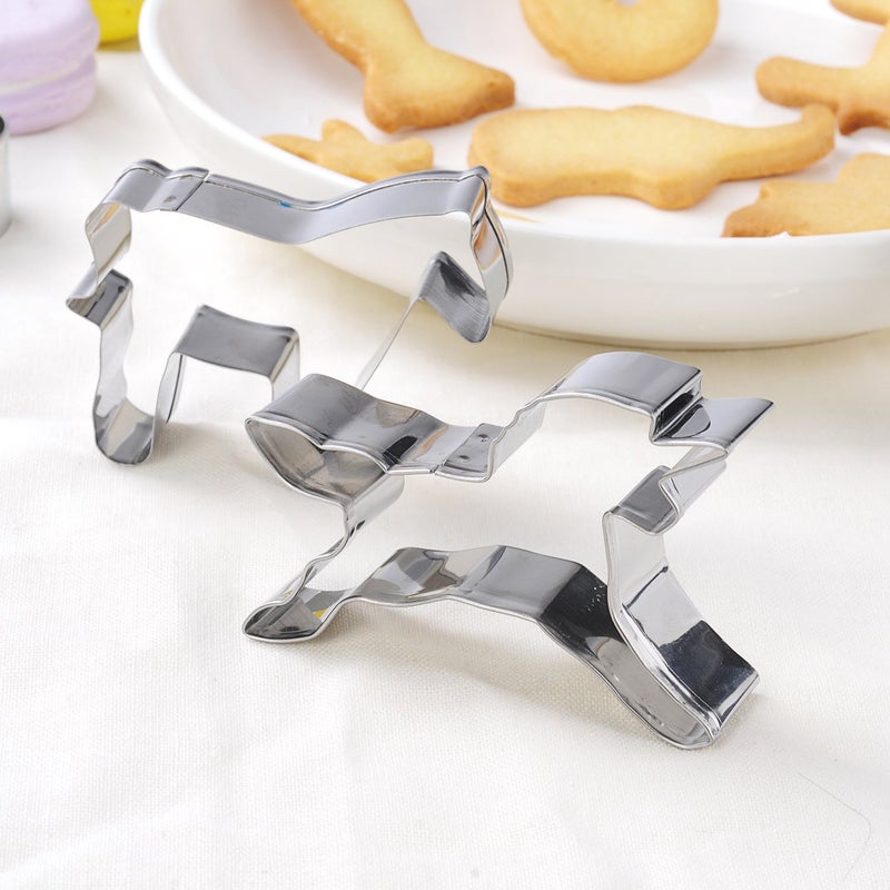 GWHOLE 26 Pcs Cookie Cutter Set  Mini Animal Unicorn Classic Shape Cookie Cutters for Kids Christmas Winter Holiday - Image 3