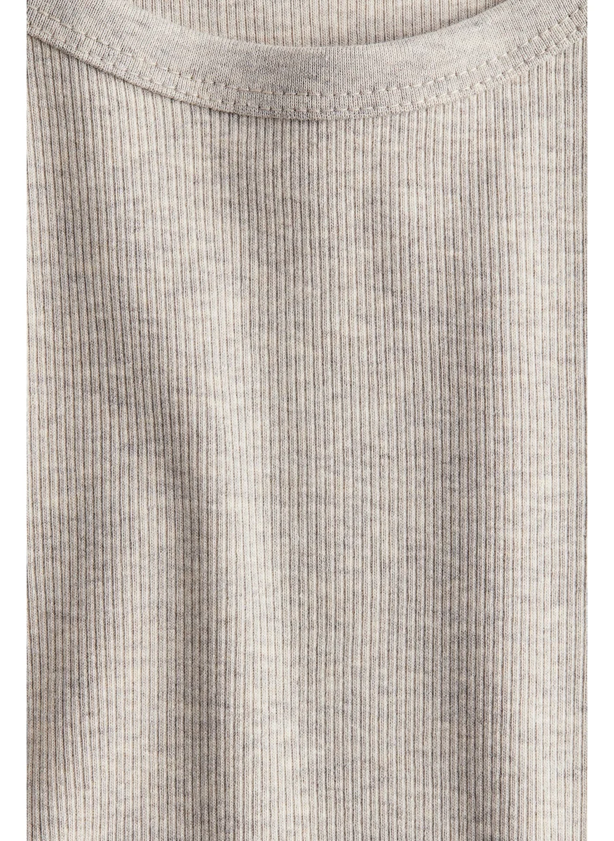 H&M Ribbed Cotton Top