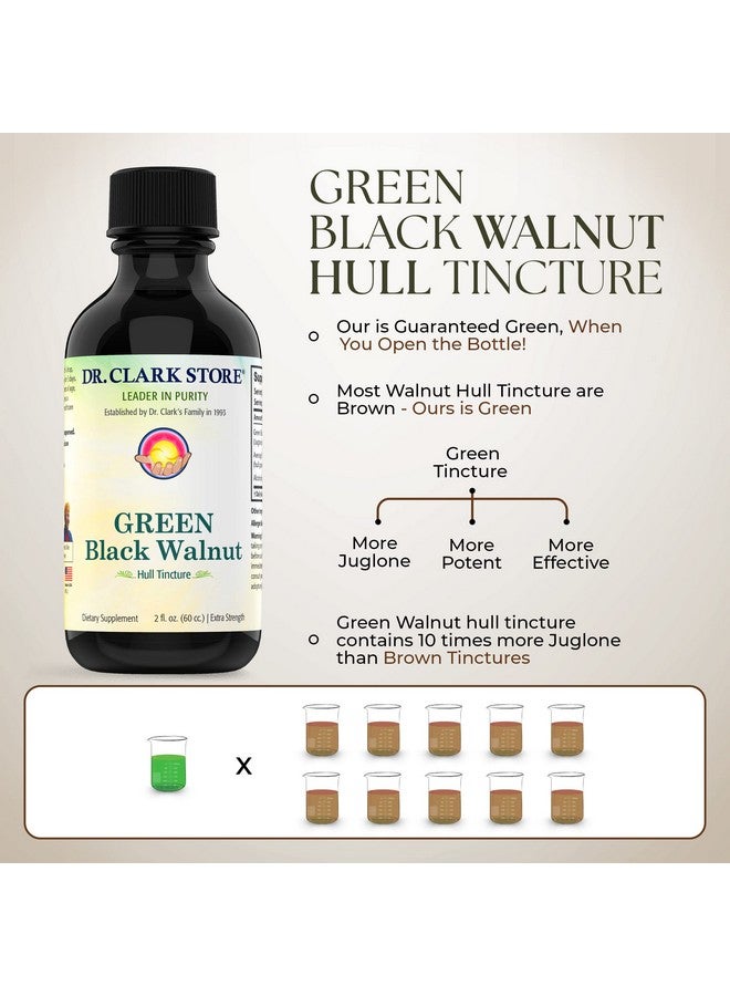 Dr Clark Store Green Black Walnut Hull Tincture Highly Potent Formula With Black Walnut Extract All Natural Intestine Support Black Walnut Tincture Comes With A Dropper 2 Fl. Oz (60Cc) - Image 4