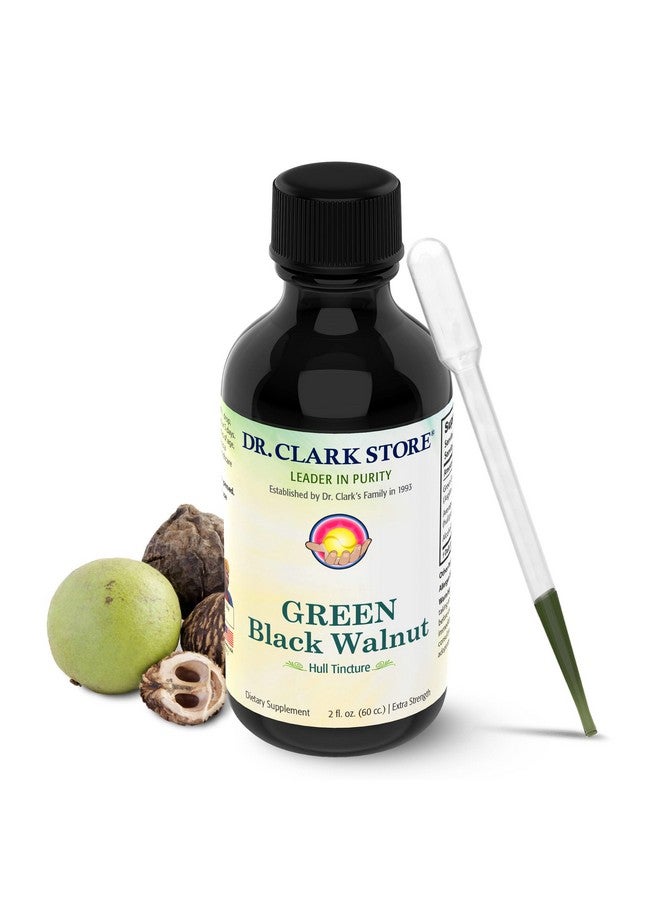 Dr Clark Store Green Black Walnut Hull Tincture Highly Potent Formula With Black Walnut Extract All Natural Intestine Support Black Walnut Tincture Comes With A Dropper 2 Fl. Oz (60Cc) - Image 2