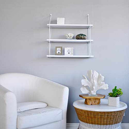 WELLAND رف عرض حائط ثلاثي الطبقات WELLAND، أبيض - Image 4