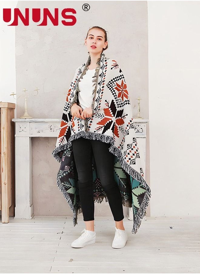 Sofa Throw Blanket,Bohemian Geometric Tassel Woven Sofa Blanket For Bedroom Recliner,Moisture Proof Picnic Mat For Outdoor,130x180cm