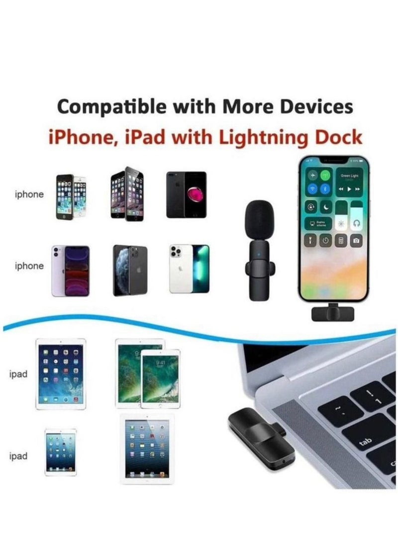 K9 - 2in1 Bluetooths Mic K9 Wireless Collar Microphone Dual Lapel Lavalier Mic for Noise Reduction Vlogging Interview Live Streaming YouTube Video Broadcast With 2 Mic Receiver for iPhone and Android - Image 1
