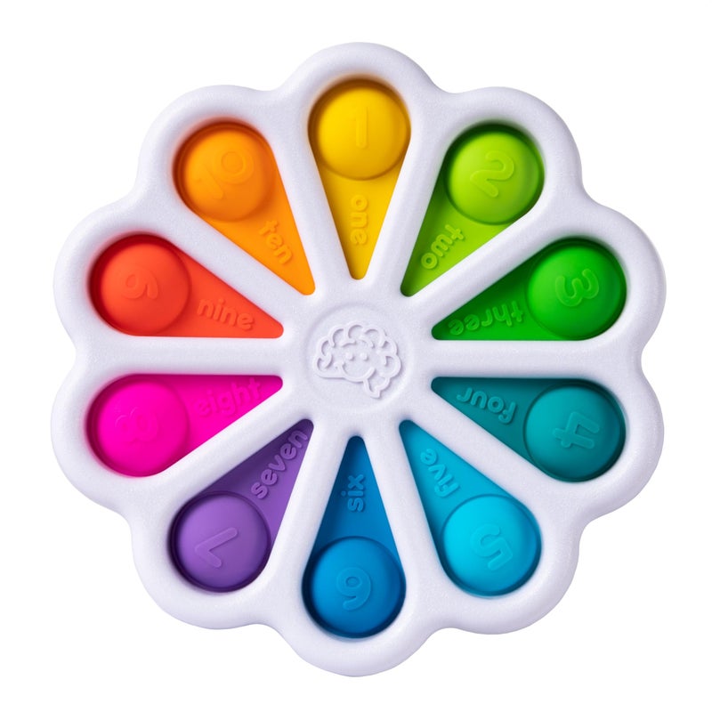 Fat Brain Toys Dimpl Digits Toddler Toys, Popping Number Learning Sensory Preschool Toy for 2 Years+, Bilingual Spanish and English Fidget Toys - Image 1