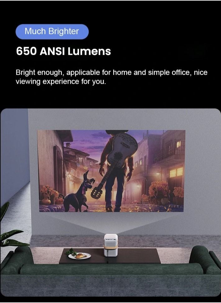 wanbo - T6 MAX Projector 4K 1080P Android 9.0 Mini Projector 550ANSI Lumens 2+16G 5G WiFi BT5.0 Projector AI Voice Home Theater - Image 1