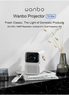 T6 MAX Projector 4K 1080P Android 9.0 Mini Projector 550ANSI Lumens 2+16G 5G WiFi BT5.0 Projector AI Voice Home Theater - pzsku/Z811125E098A116D01F38Z/45/_/1668677266/f2a10265-a08d-449f-8a95-17904f08a8b6