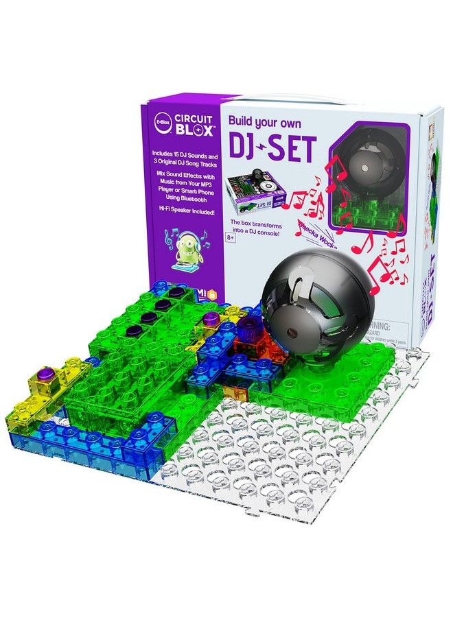 E-Blox - Build Your Own Dj Set Building Blocks Stem Circuit Kit Bluetooth Compatible Mix & Create Your Own Music Great Science Project For Kids Birthday Gift Boys Girls 8+ - Image 1