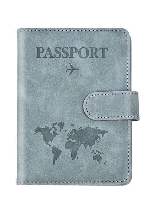 HOME-MART RFID Blocking Passport Cover Wallet Case with Slots for Travel Must Haves Accessories, Travelling Passport Holder for ID, Credit, Business Cards, and Boarding Passes Lake Blue