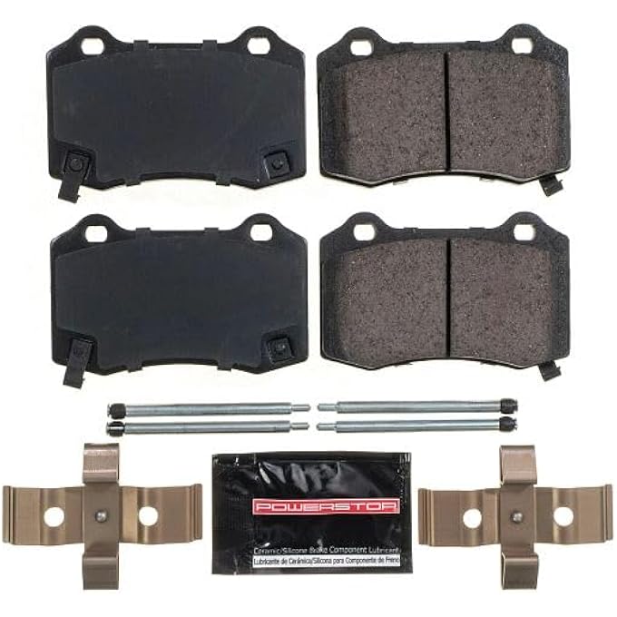 rayihni Power Stop Z231053 Rear Z23 Evolution Sport Carbon Fiber Infused Ceramic Brake Pads with Hardware For Cadillac CTS Chevy Camaro Dodge Charger Challenger Jeep Grand Cherokee Application Specific - Image 3