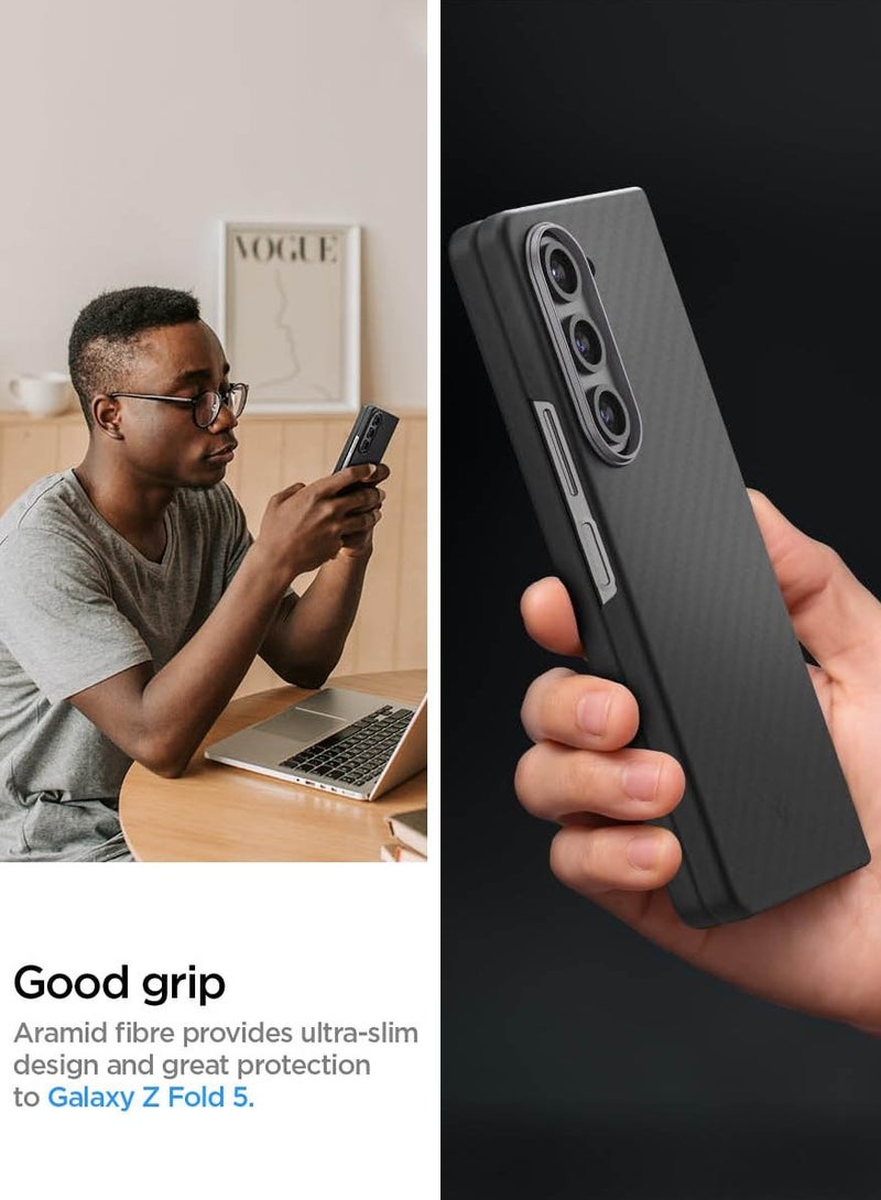 Spigen Air Skin Pro for Samsung Galaxy Z Fold 5 Aramid Fiber Case Cover - Black - Image 4