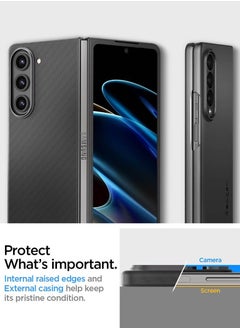 Spigen Air Skin Pro for Samsung Galaxy Z Fold 5 Aramid Fiber Case Cover - Black  - Image 5