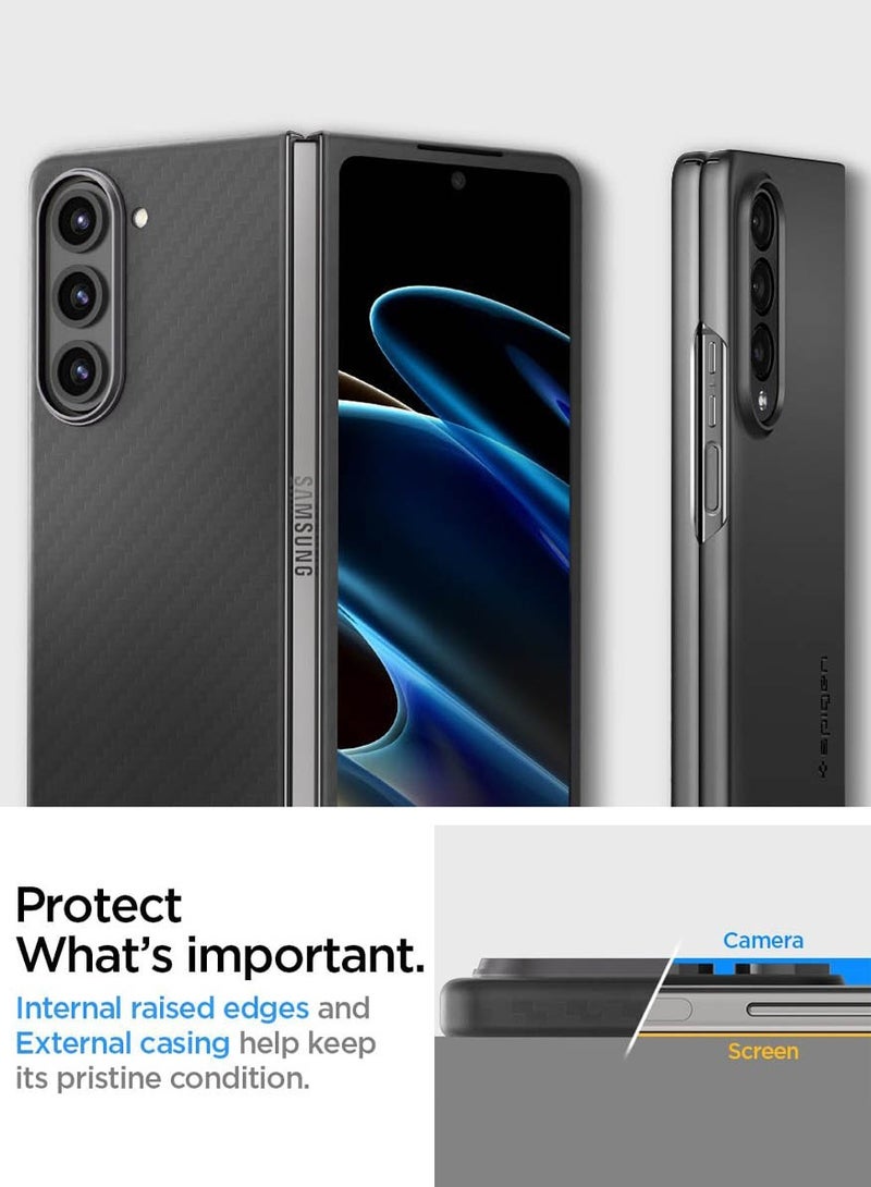 Spigen Air Skin Pro for Samsung Galaxy Z Fold 5 Aramid Fiber Case Cover - Black - Image 5