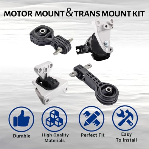 Gdydi Engine Motor and Trans Mount Set of 4 Compatible with 2006/ 2007/ 2008/ 2009/ 2010 Ho~N~Da Civic 1.8l Automatic Transmission, Replaces # A4530,A4534,A4546,A4543 - Image 4