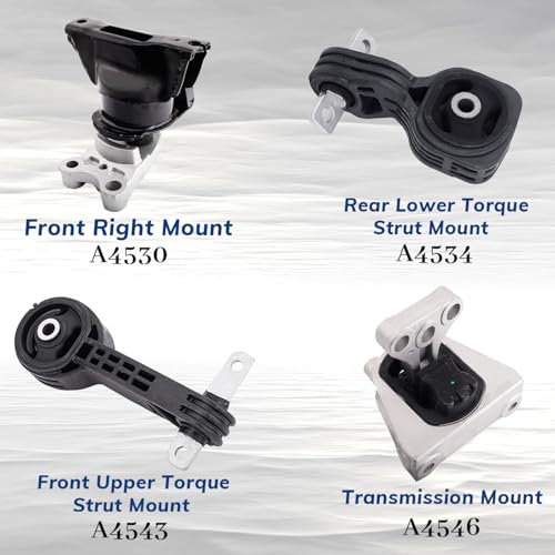 Gdydi Engine Motor and Trans Mount Set of 4 Compatible with 2006/ 2007/ 2008/ 2009/ 2010 Ho~N~Da Civic 1.8l Automatic Transmission, Replaces # A4530,A4534,A4546,A4543 - Image 2