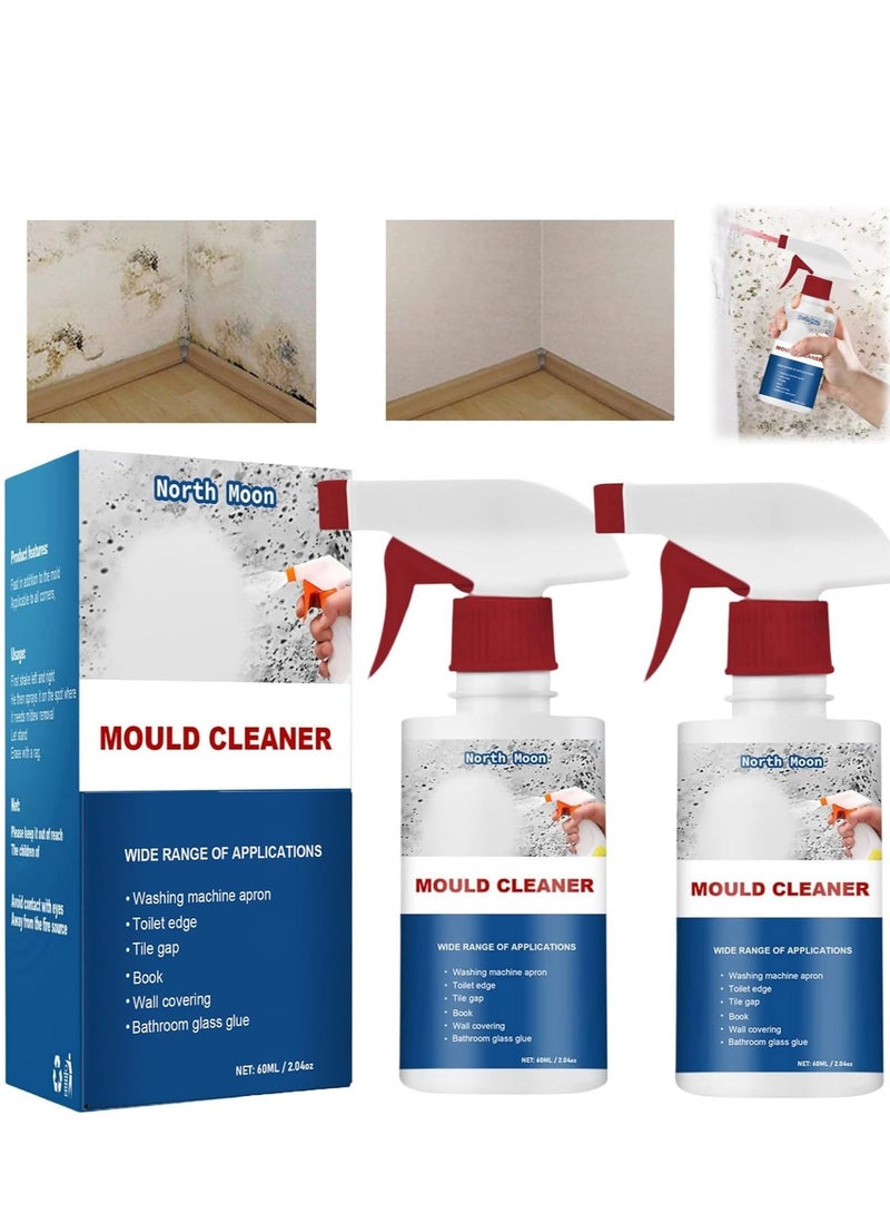SYOSI 2PCS Household Mold Remover Cleaning Gel, Mould and Mildew Multi-Purpose Foam Cleaner Effective Black Spray Anti Paint Indoor for Kitchen Bathroom Tile - Image 1