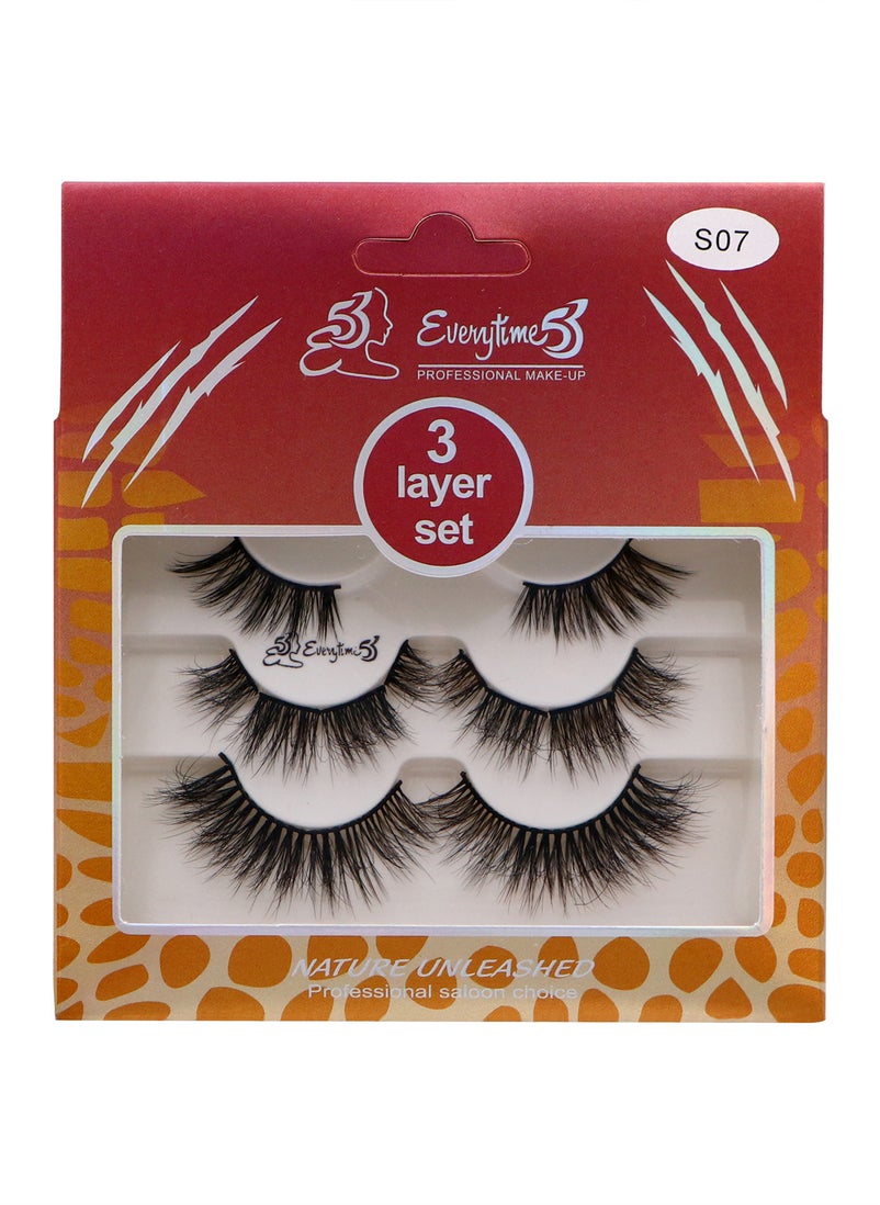 Everytime53 Everytime53 Women's 3 Layer Set Eye Lashes - S07  - Image 1