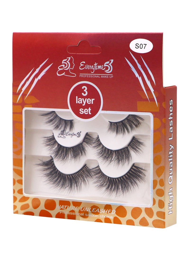 Everytime53 Everytime53 Women's 3 Layer Set Eye Lashes - S07  - Image 2