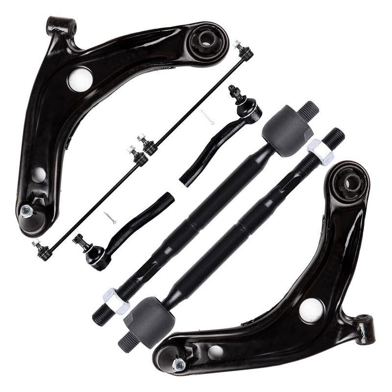 ASAPE 8 PCS Control Arm Ball Joint Tie Rod End Sway Bar End Link Suspension Kit Fit for 20072012 for Toyota Yaris