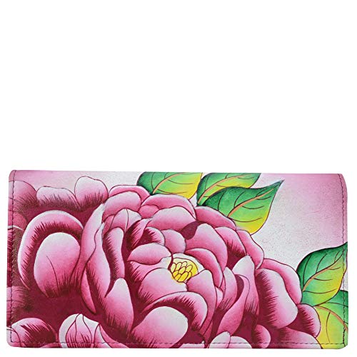 Anna by Anuschka Women's Genuine Leather Hand Painted Clutch Wallet - Precious Peony - Image 1