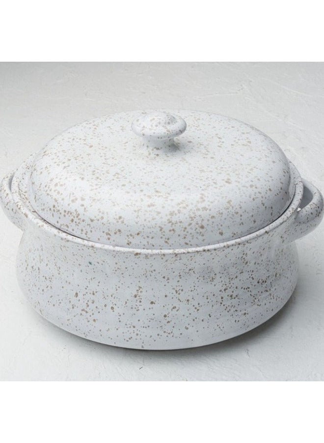 Home Pro White Pottery Casserole - Image 1