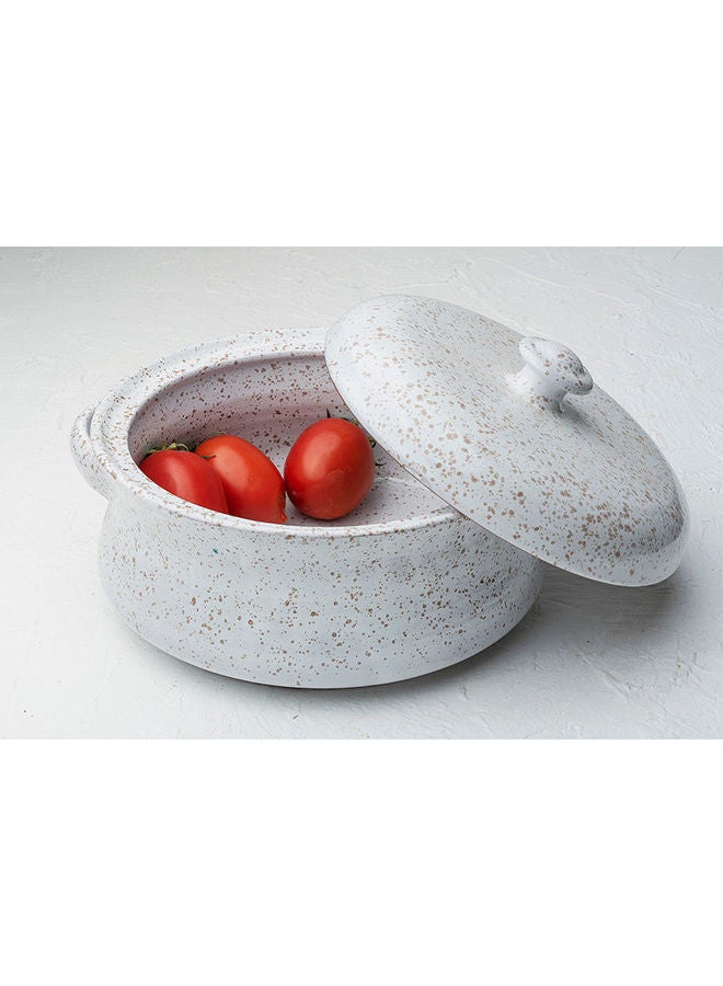 Home Pro White Pottery Casserole - Image 4