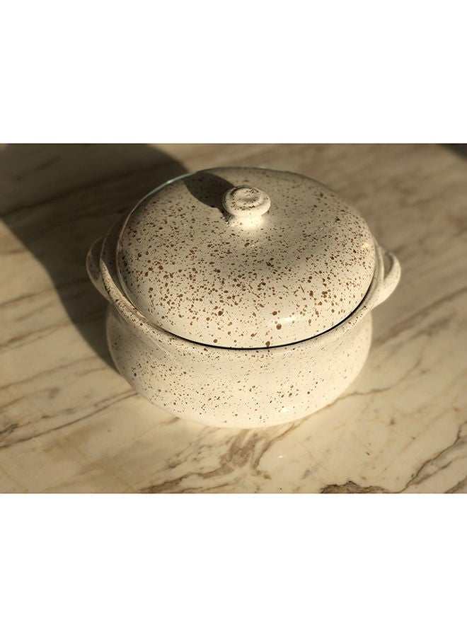 Home Pro White Pottery Casserole - Image 3