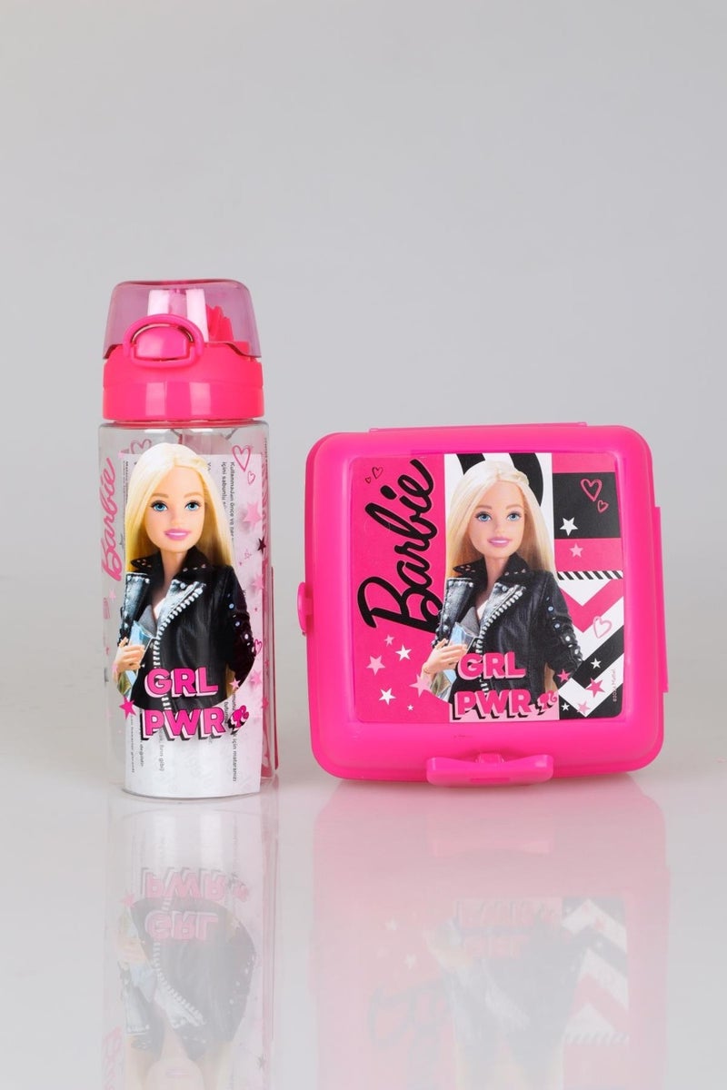 Barbie New Season Licensed Girl Power 2-Layer Lunch Box and 500 ml Water Bottle Set - Image 1