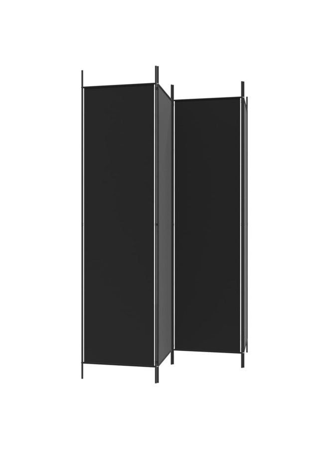 فيداكسل مقسم غرفة 4-ألواح أسود 200×200 سم قماش 350185 - Image 2