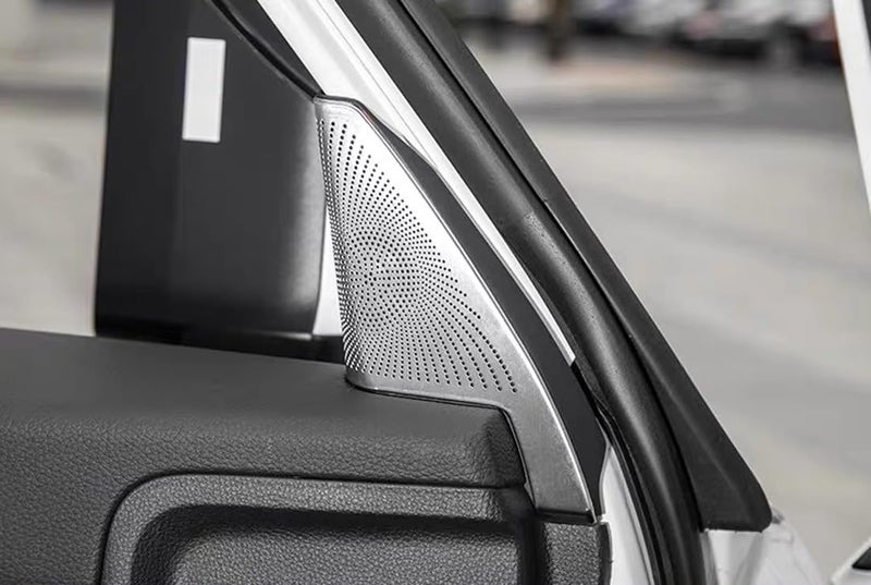 Generic Car Speaker Triam Cover for Prado LC250 2024+ Stainless Steel Frame Metal Mesh Grill Cover Audio Decorative Protective Accessories,Front-door-tweeter-cover-2pcs  - Image 2