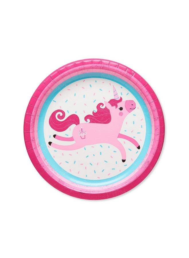 American Greetings Unicorn Party Supplies, Paper Dinner Plates (40-Count) - Image 1