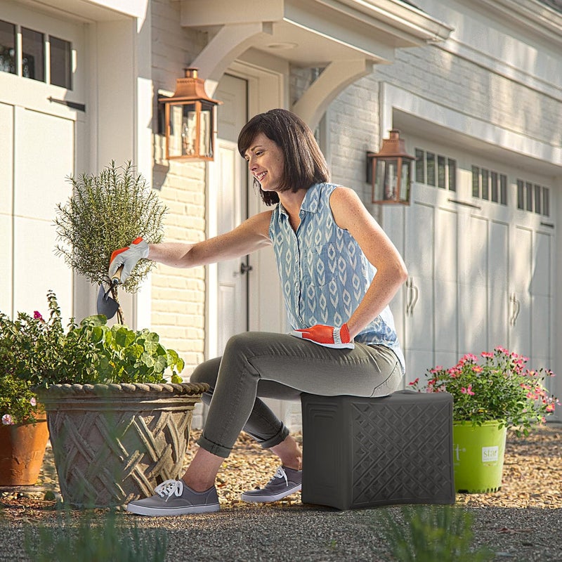 SIMPLAY3 Handy Home 3-Level Heavy Duty Work/Garden Seat - 12"" x 15"" x 9"" - Gray, Made in USA - Image 2