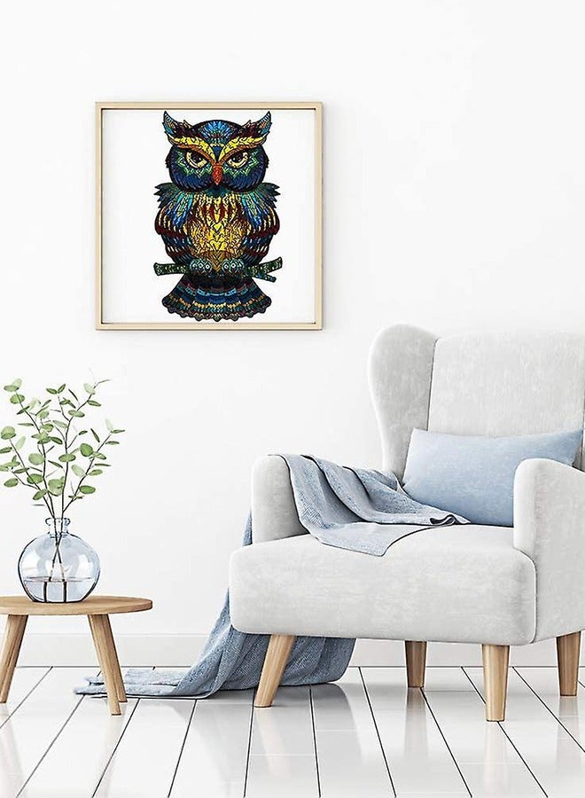 Owl Wooden Jigsaw Puzzle Wood Animal Shape 3D Jigsaw Puzzle for Adults and Kids - Image 5