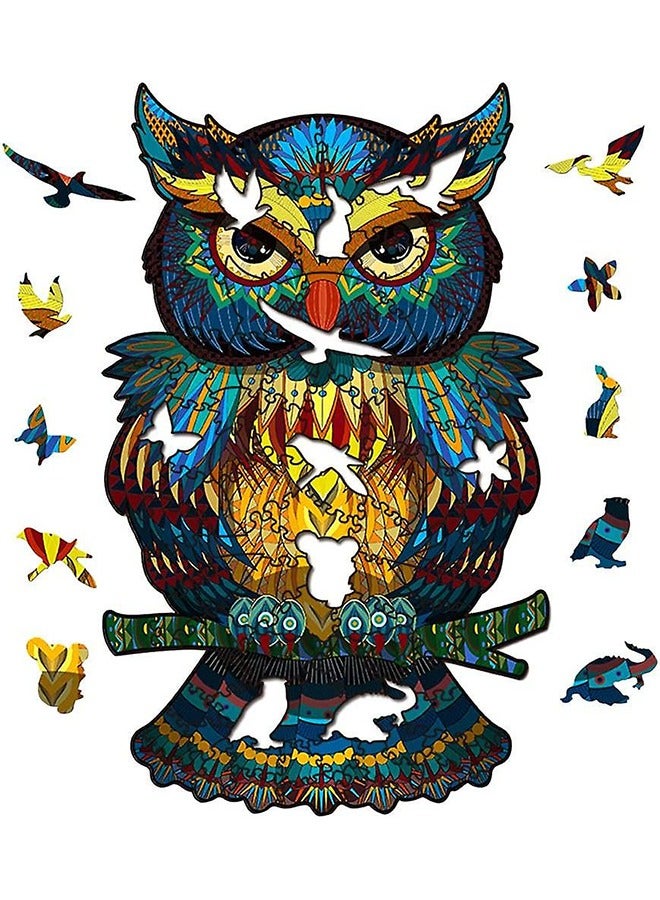 Owl Wooden Jigsaw Puzzle Wood Animal Shape 3D Jigsaw Puzzle for Adults and Kids - Image 3