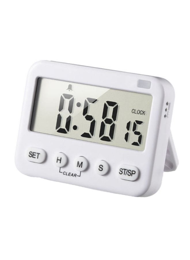 NIBEMINENT Silent Vibration Flashing Light Timer White 8.4x6.5x1.9cm - Image 1