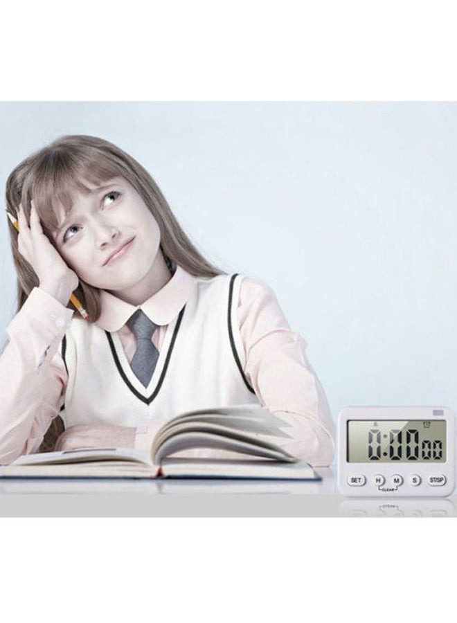 NIBEMINENT Silent Vibration Flashing Light Timer White 8.4x6.5x1.9cm - Image 5