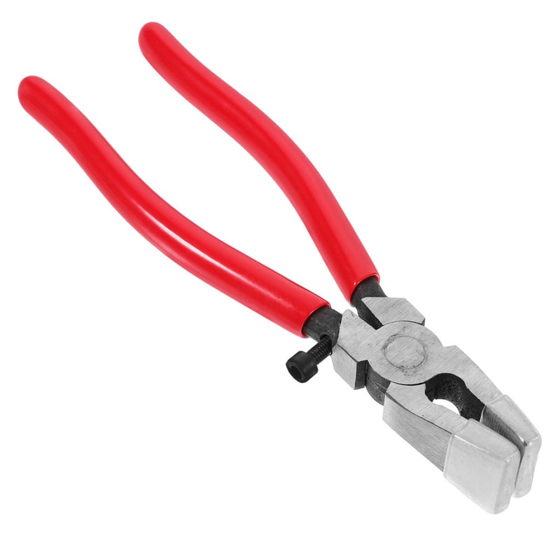 8 Inch Heavy Duty Glass Breaking Pliers Curved Jaws for Cutting Stained Glass Mosaics and Fusing - Image 2