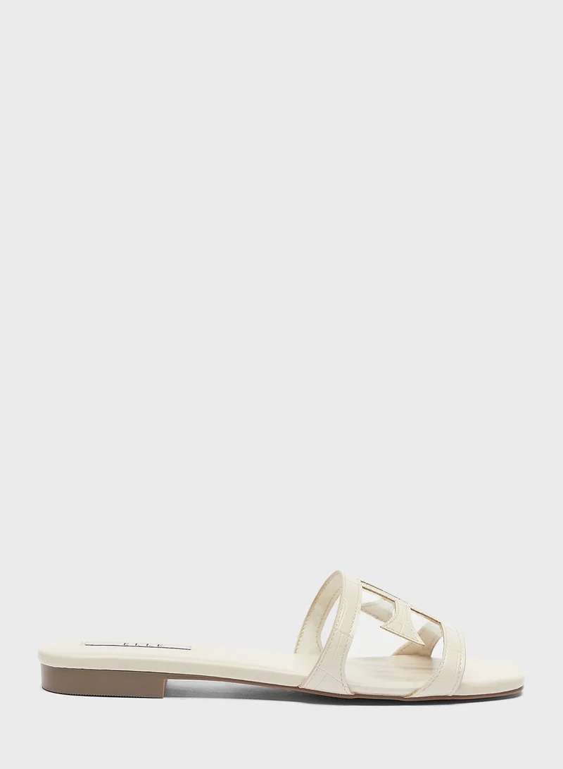 ELLE Single Strap Flat Sandals