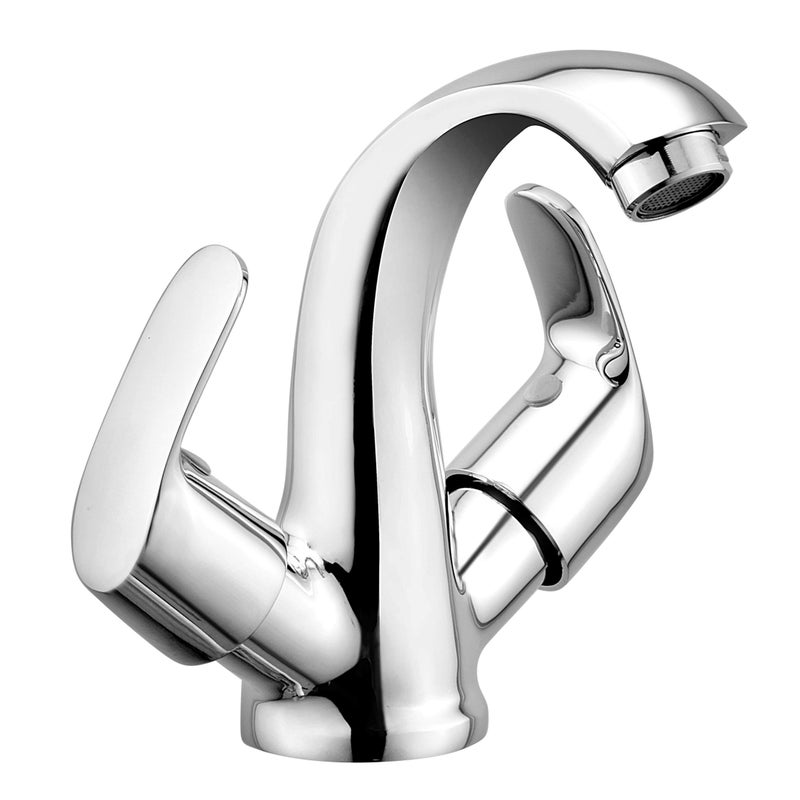 Alton Metrix Brass Chrome Centre Hole Basin Mixer (Silver, Large) - Image 5