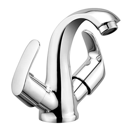 Alton Metrix Brass Chrome Centre Hole Basin Mixer (Silver, Large) - Image 1