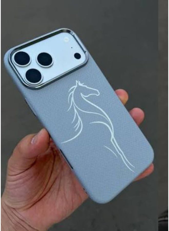 غطاء كاميرا مغناطيسي منزلق بتصميم حصان لهاتف iPhone 17 Pro Max - غطاء خلفي واقٍ مقاوم للصدمات - Image 2