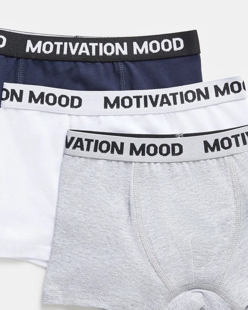 Redtag Boys Assorted Boxer Brief Set (Pack of 3)