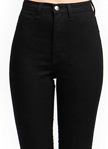 Vibrant Women’s Denim Skinny Jeans – Super Stretch High Waisted Classic Casual Slim Fit Pants VP88 Black 1 - Image 4
