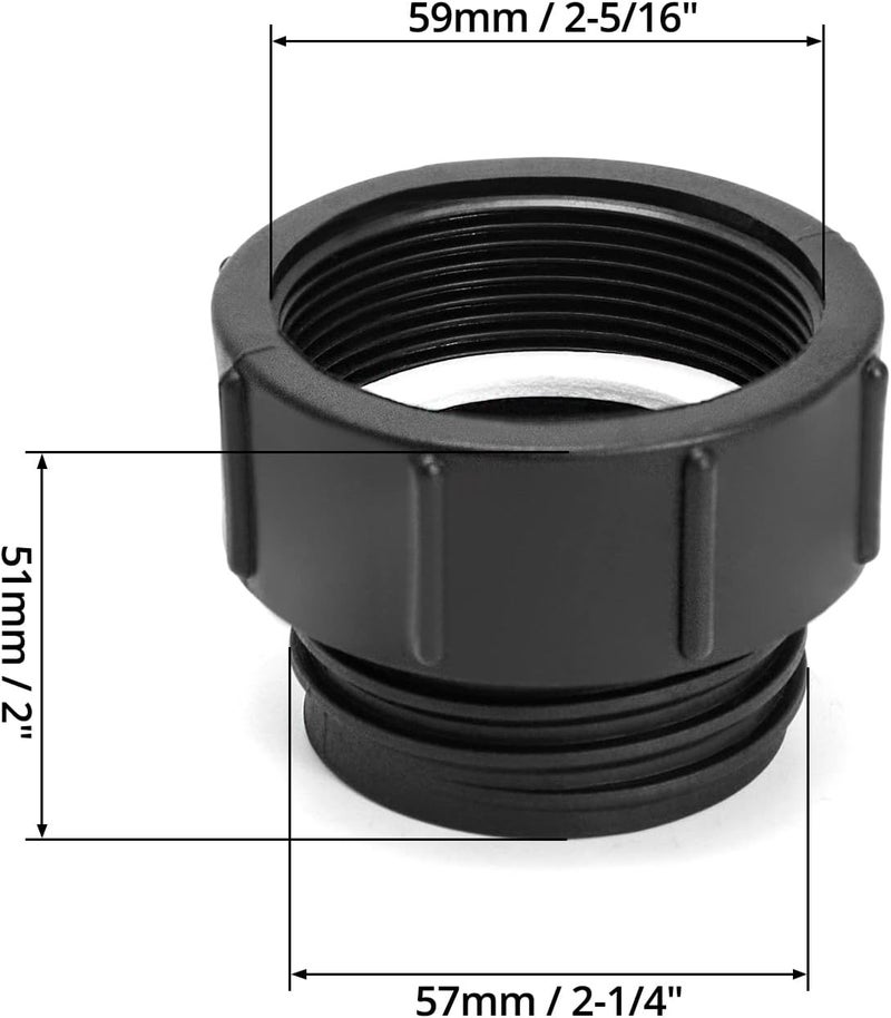 woobles 2" Female NPT x 2" Male Bung Polypropylene Adapters, IBC Water Tank Hose Adapter 2 Inch 1 pack - Image 4