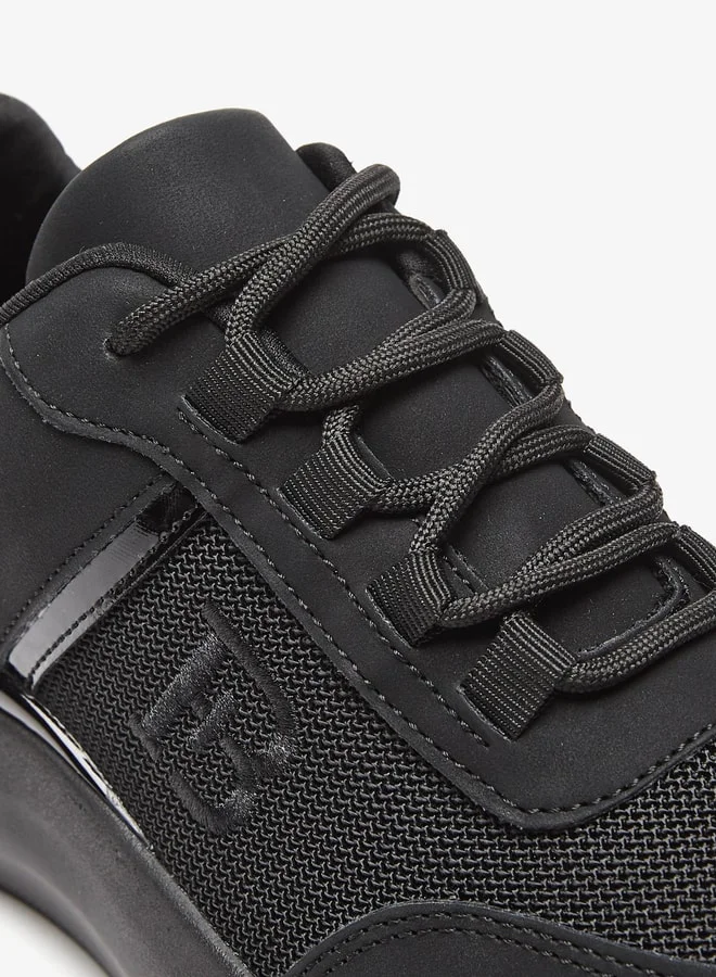 Flora Bella By Shoexpress Logo Detail Sneakers with Lace-Up Closure