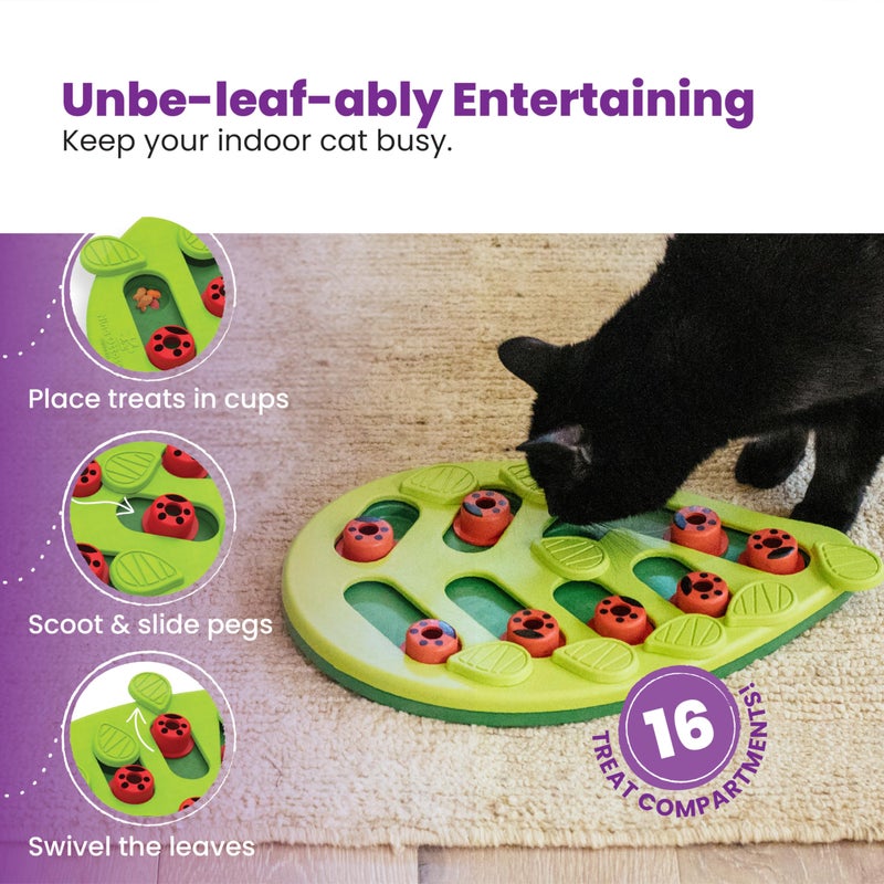 Catstages Nina Ottosson Buggin' Out Puzzle & Play â€“ Interactive Cat Puzzle Feeder for Indoor Cats, 16 Hidden Treat Compartments, Slow Feeder, Durable & Easy-Clean - Image 3