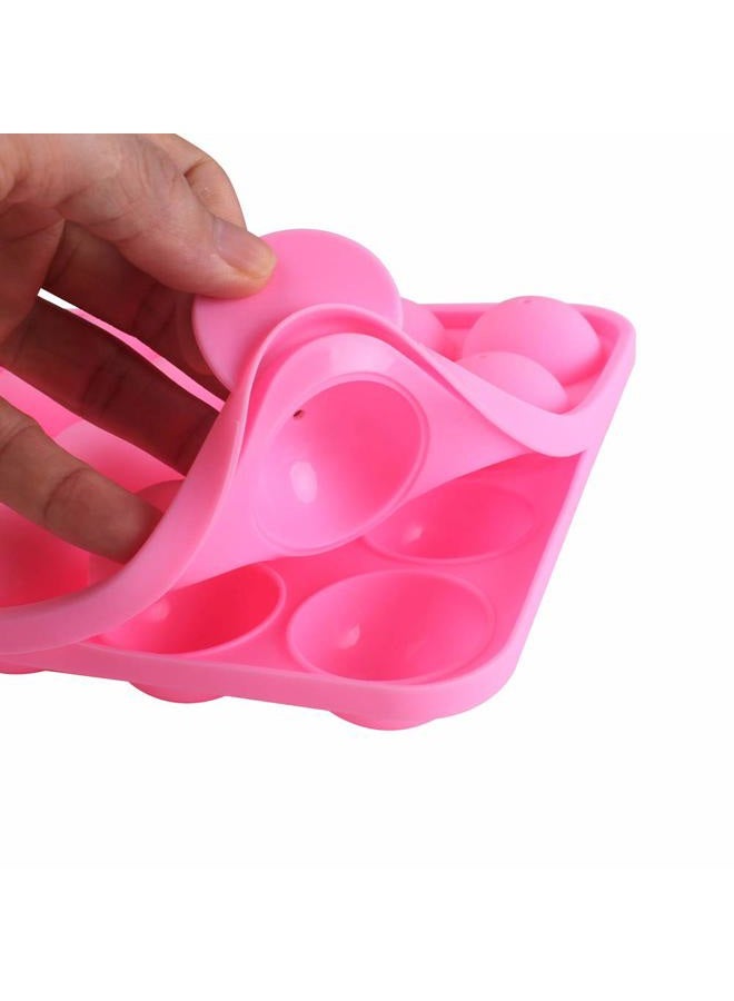 Warmbuy 20 Cavity Silicone Pink Lolly Pop Party Cupcake Baking Mold Cake Pop Stick Mold Tray - Image 4