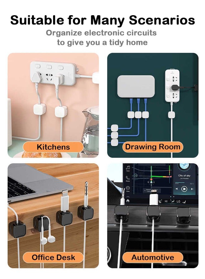 Multi-functional Magnetic Cable Organizer - Suitable for Kitchen, Car, Living Room, Bedroom, Accommodates Cables with Diameter Up to 6.8mm (12 pcs) - Image 5